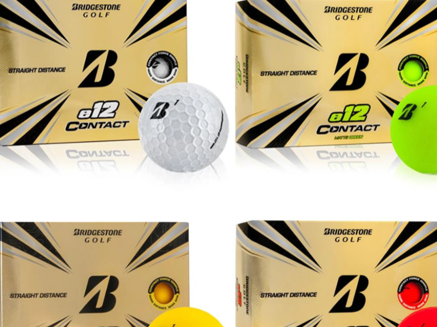 Bridgestone E12 Contact Golf Balls - New 3 Bridgestone E12 Contact Golf Balls - New